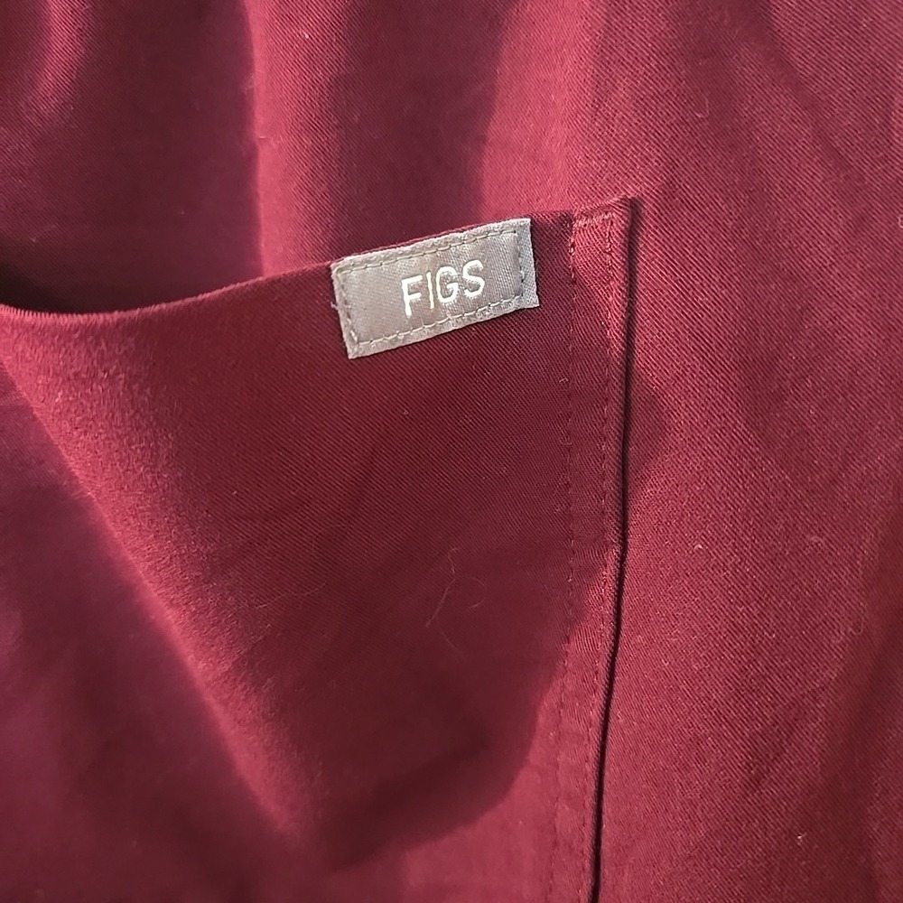 Figs Zamora Jogger Pants Womens Medium Burgundy Maroon Stretch Scrub Workwear - Picture 4 of 6
